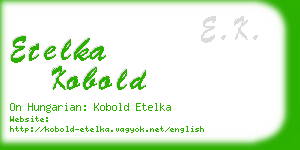 etelka kobold business card